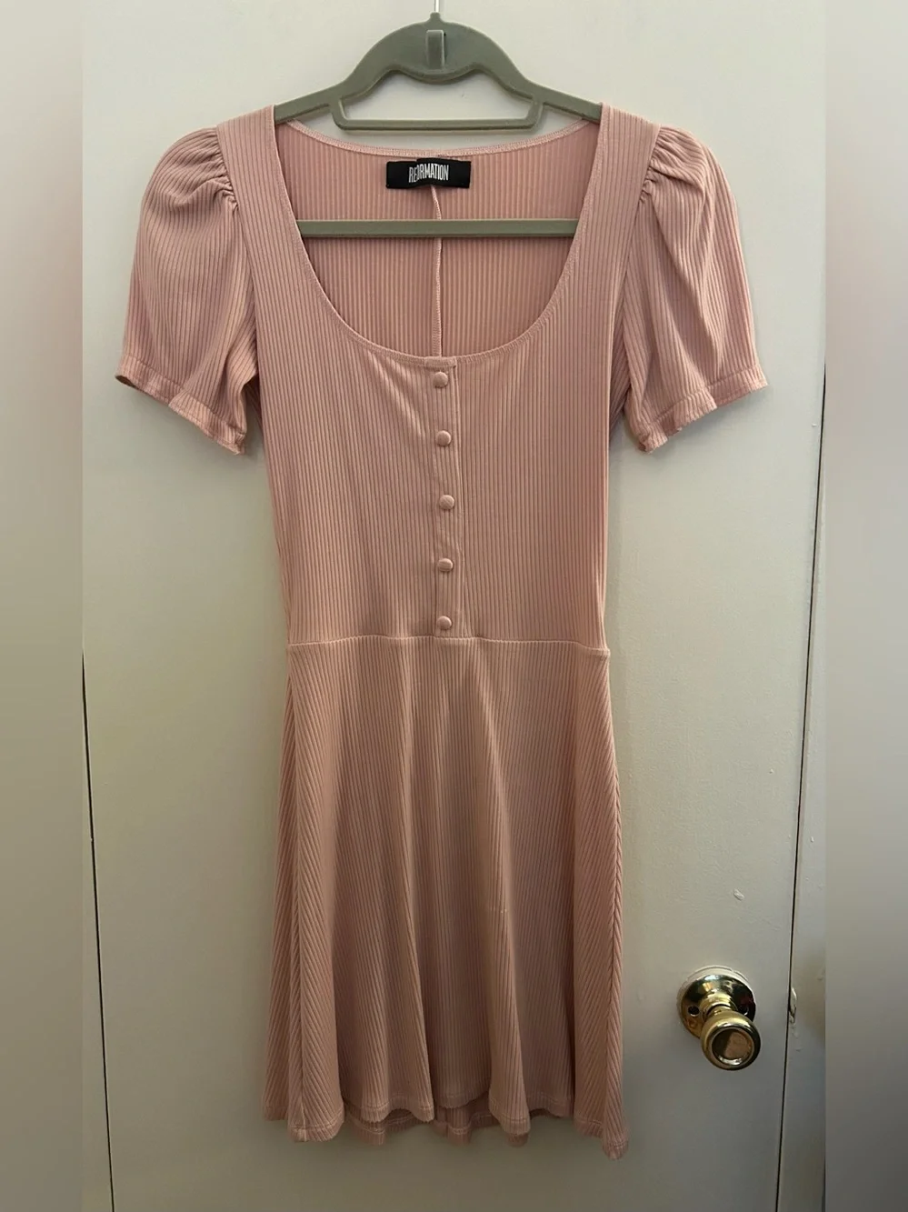 Reformation Ribbed Mini Dress - Picture 4 of 8